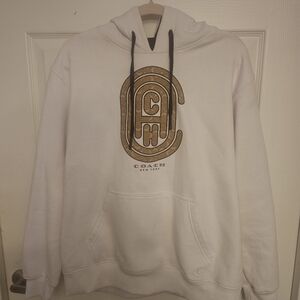 Coach Women's White Hoodie LARGE